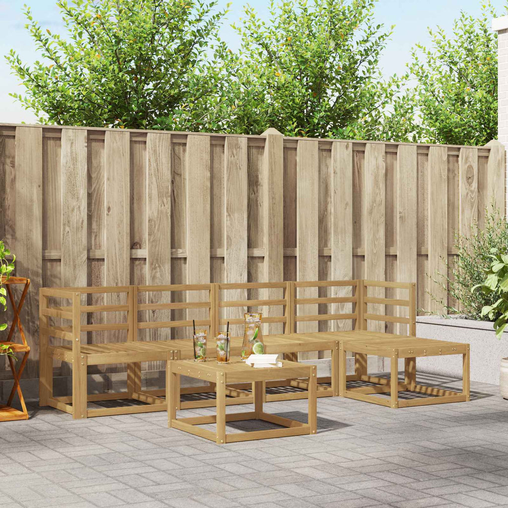 Outdoor-Sofagarnitur 6 pcs Weiß 59 x 59 x 37 cm