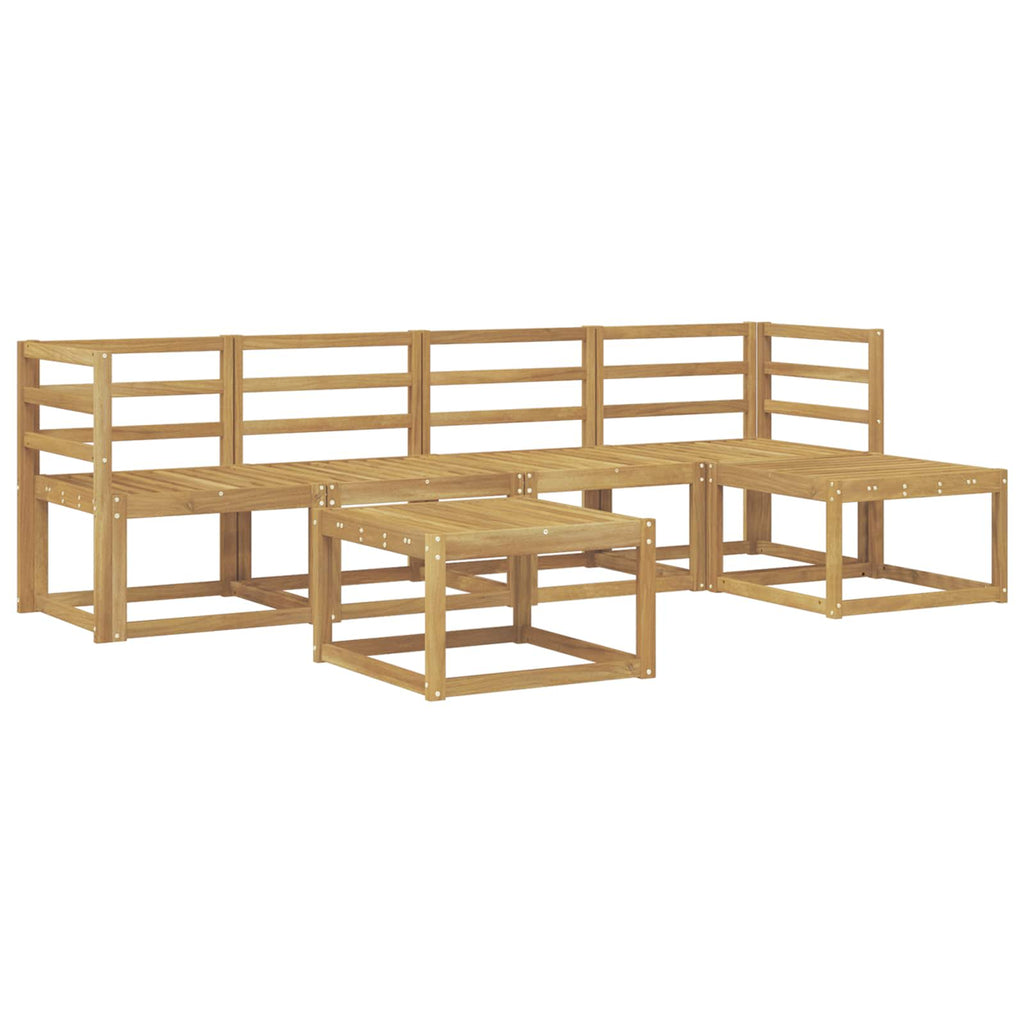 Outdoor-Sofagarnitur 6 pcs Weiß 59 x 59 x 37 cm
