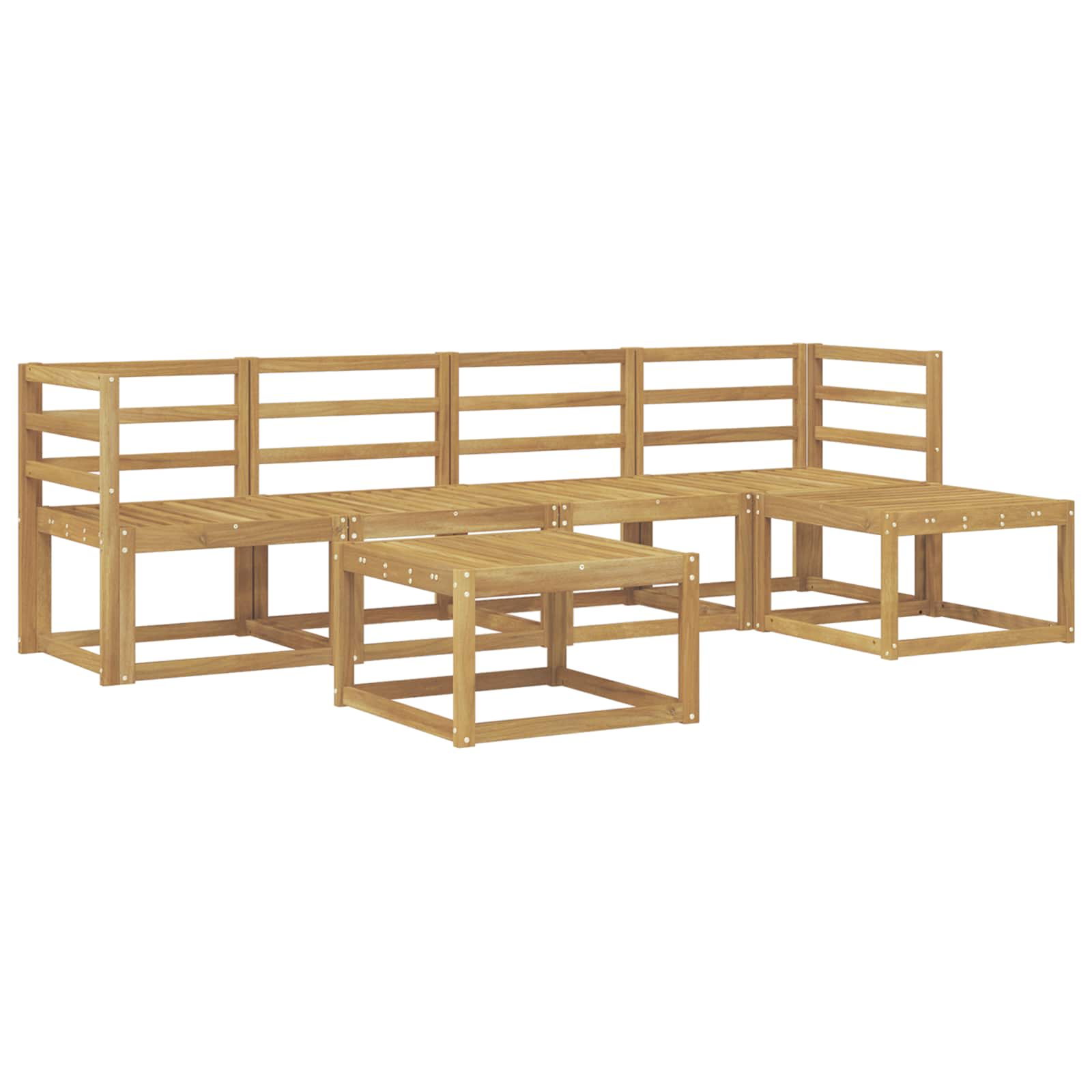 Outdoor-Sofagarnitur 6 pcs Weiß 59 x 59 x 37 cm