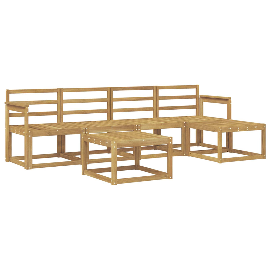 Outdoor-Sofagarnitur 6 pcs Weiß 59 x 59 x 37 cm