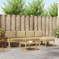 Outdoor-Sofagarnitur mit Kissen 6 pcs Weiß und Beige