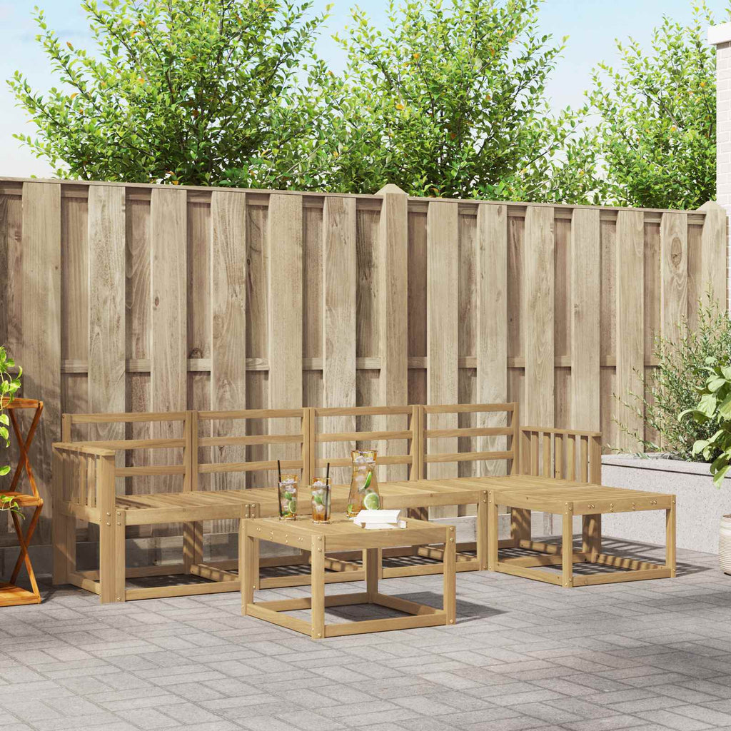 Outdoor-Sofagarnitur 6 pcs Weiß 59 x 59 x 37 cm
