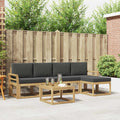 Outdoor-Sofagarnitur mit Kissen 6 pcs Weiß und Anthrazit