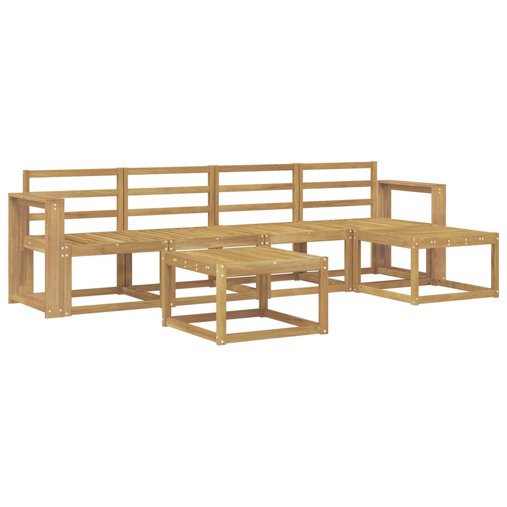 Outdoor-Sofagarnitur 6 pcs Weiß 59 x 59 x 37 cm