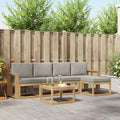 Outdoor-Sofagarnitur 6 pcs Weiß und Hellgrau 59 x 59 x 37 cm