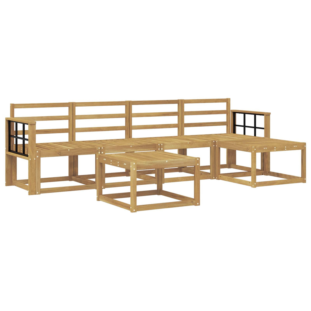 Outdoor-Sofagarnitur 6 pcs Weiß 59 x 59 x 37 cm