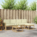 Outdoor-Sofagarnitur mit Kissen 6 pcs Weiß und Creme