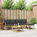 Outdoor-Sofagarnitur mit Kissen 6 pcs Weiß und Anthrazit