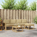 Outdoor-Sofagarnitur mit Kissen 6 pcs Weiß und Beige
