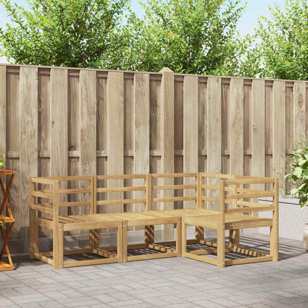 Outdoor-Sofagarnitur 4 pcs Weiß 185,5 x 126,5 x 73 cm