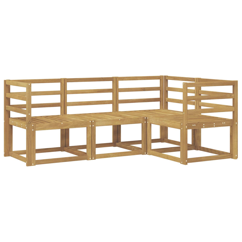 Outdoor-Sofagarnitur 4 pcs Weiß 185,5 x 126,5 x 73 cm