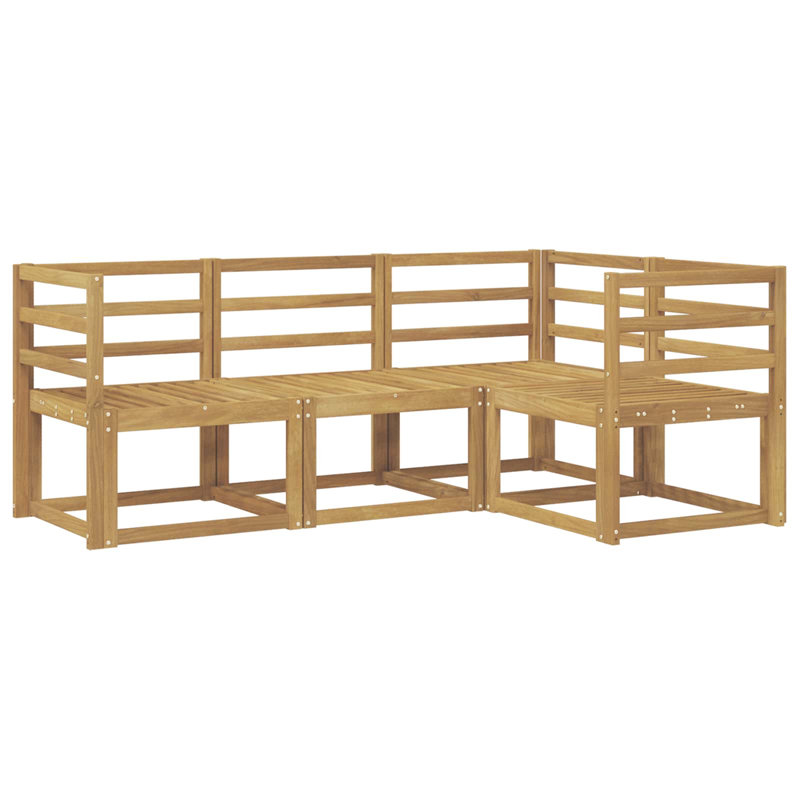 Outdoor-Sofagarnitur 4 pcs Weiß 185,5 x 126,5 x 73 cm