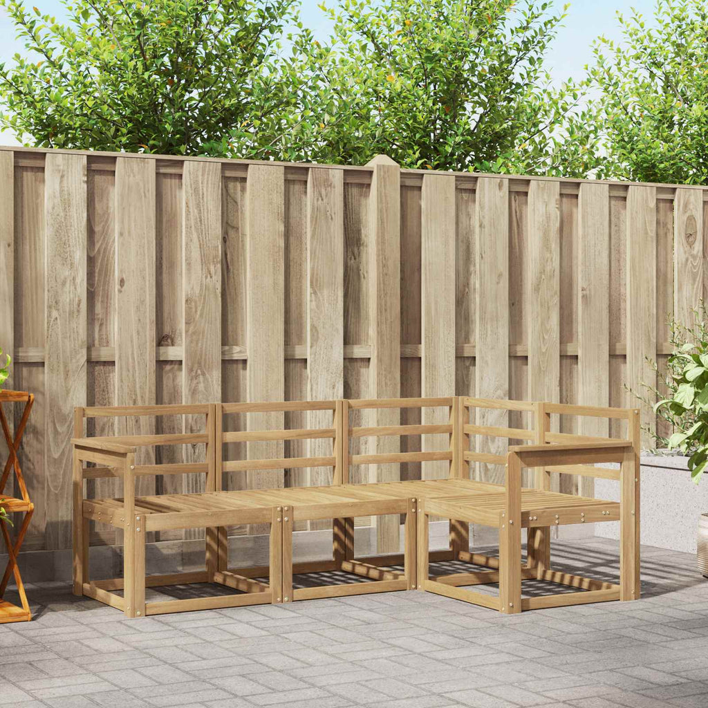 Outdoor-Sofagarnitur 4 pcs Weiß 187,5 x 128,5 x 73 cm