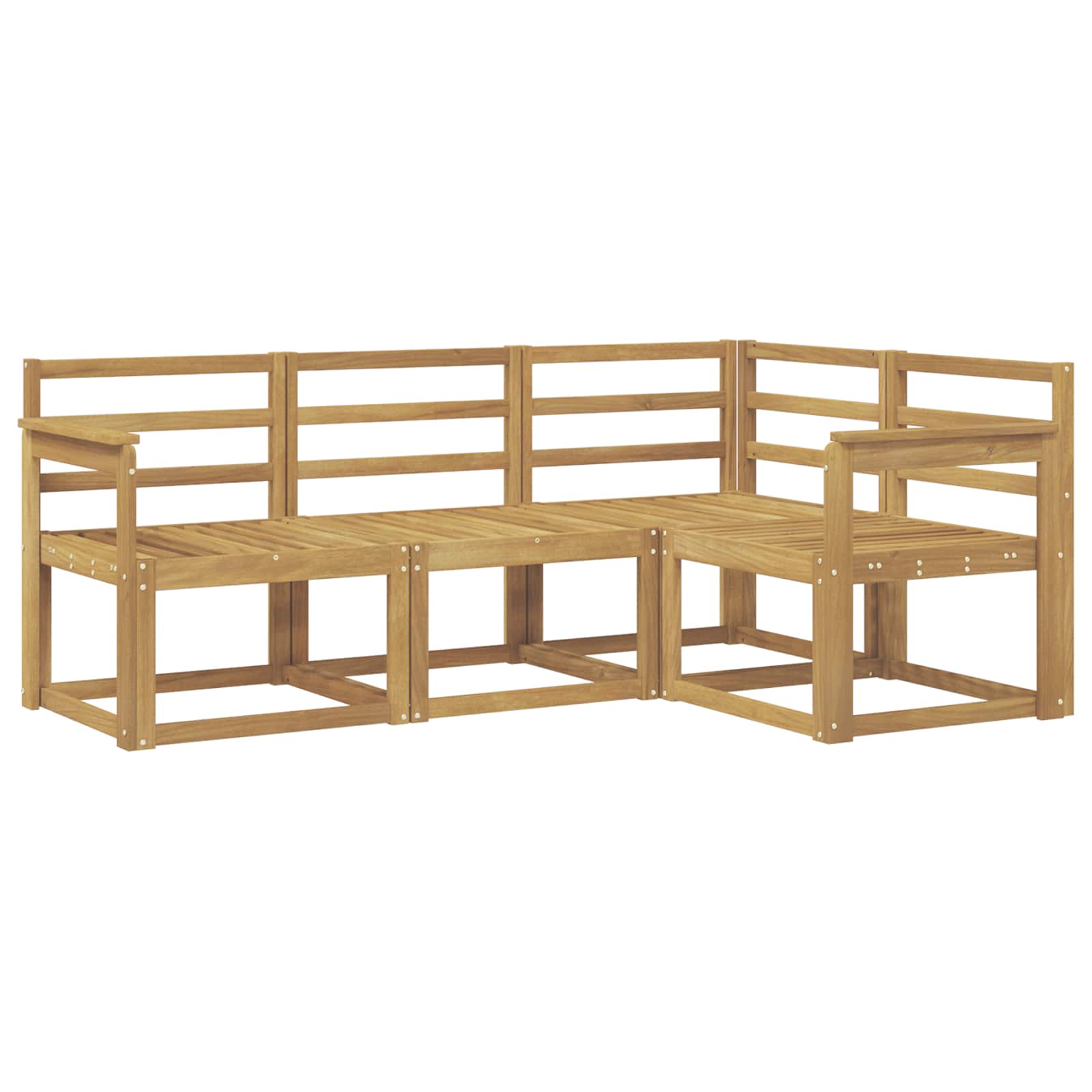 Outdoor-Sofagarnitur 4 pcs Weiß 187,5 x 128,5 x 73 cm