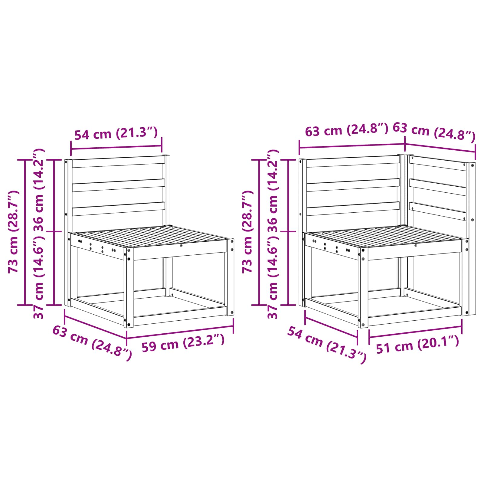 Outdoor-Sofagarnitur 4 pcs Weiß 187,5 x 128,5 x 73 cm