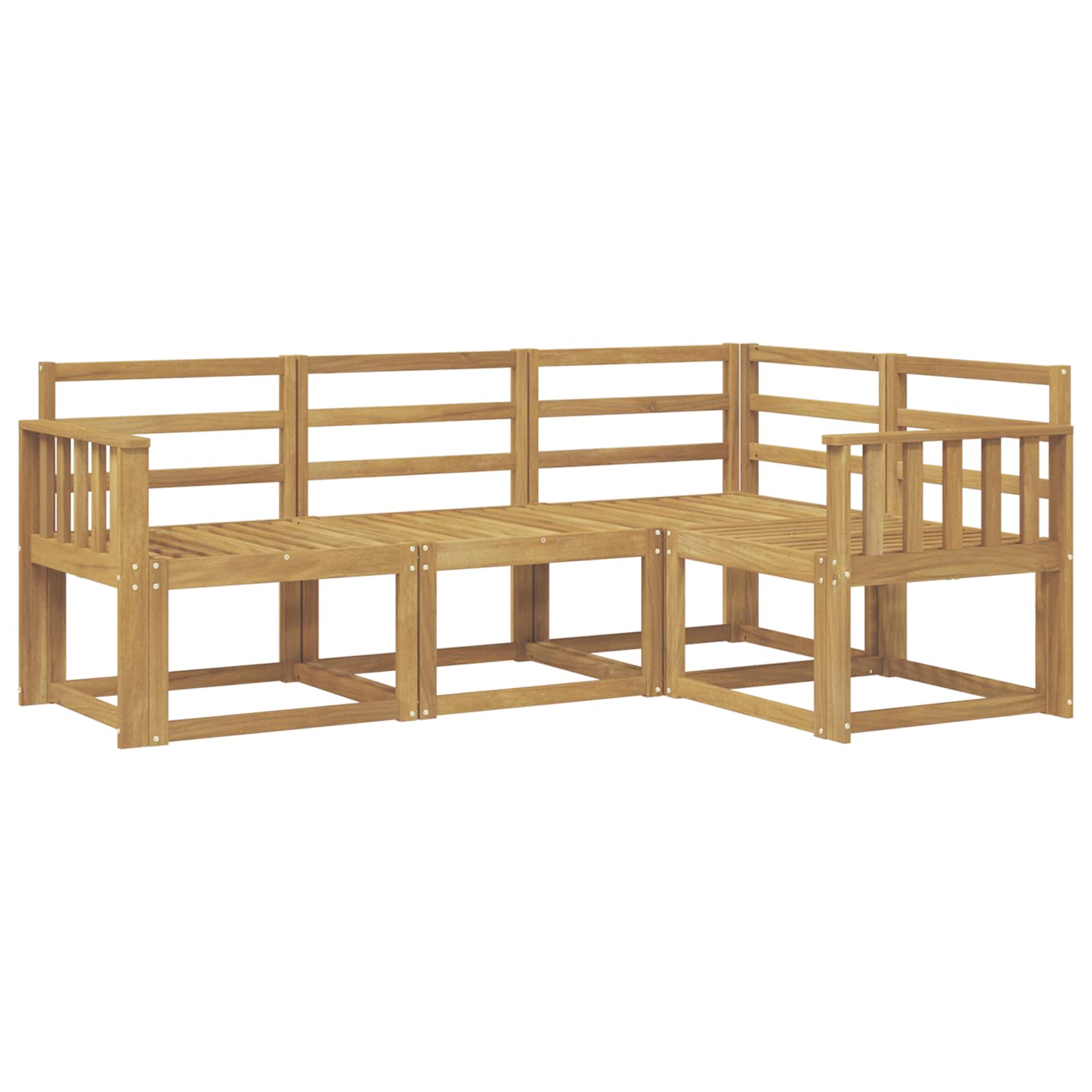 Outdoor-Sofagarnitur 4 pcs Weiß 187,5 x 128,5 x 73 cm