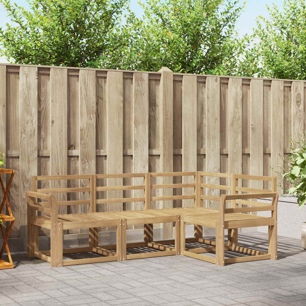Outdoor-Sofagarnitur 4 pcs Weiß 190 x 130,5 x 73 cm