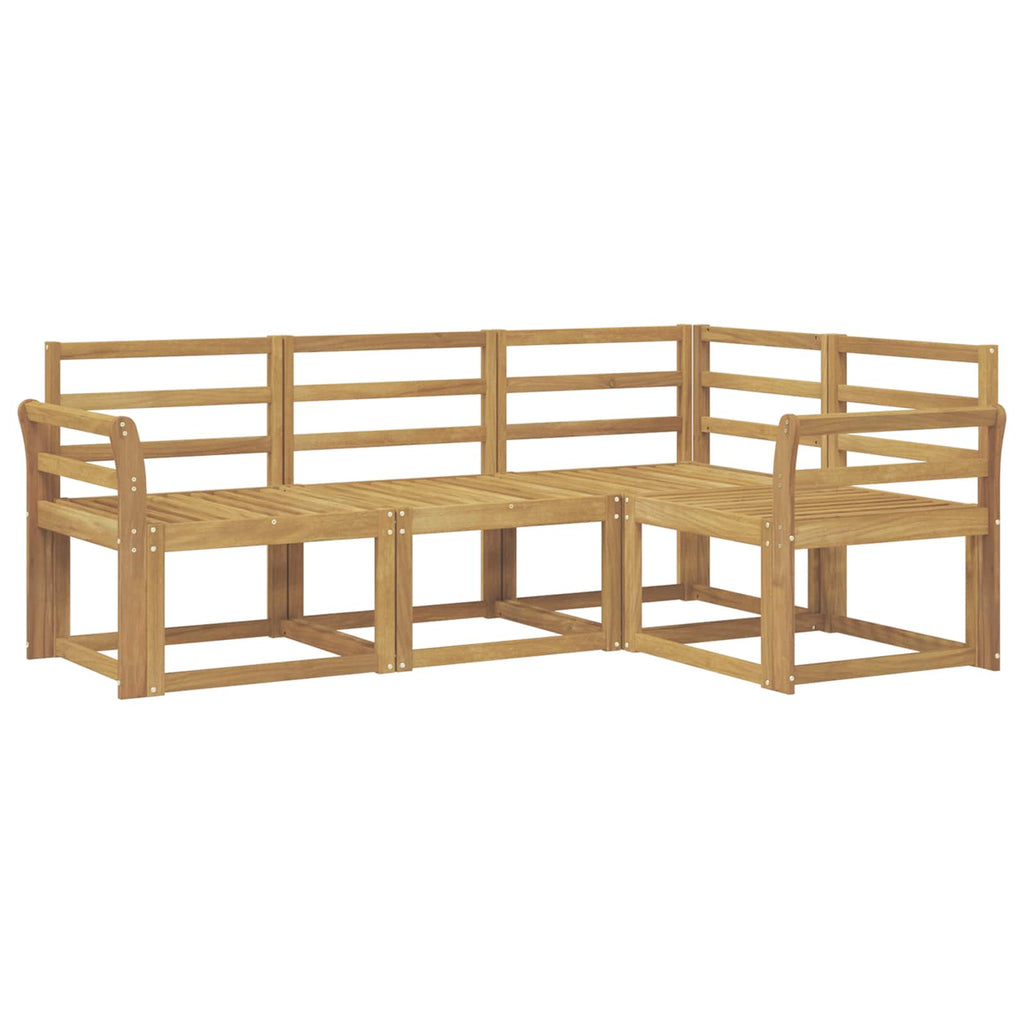 Outdoor-Sofagarnitur 4 pcs Weiß 190 x 130,5 x 73 cm