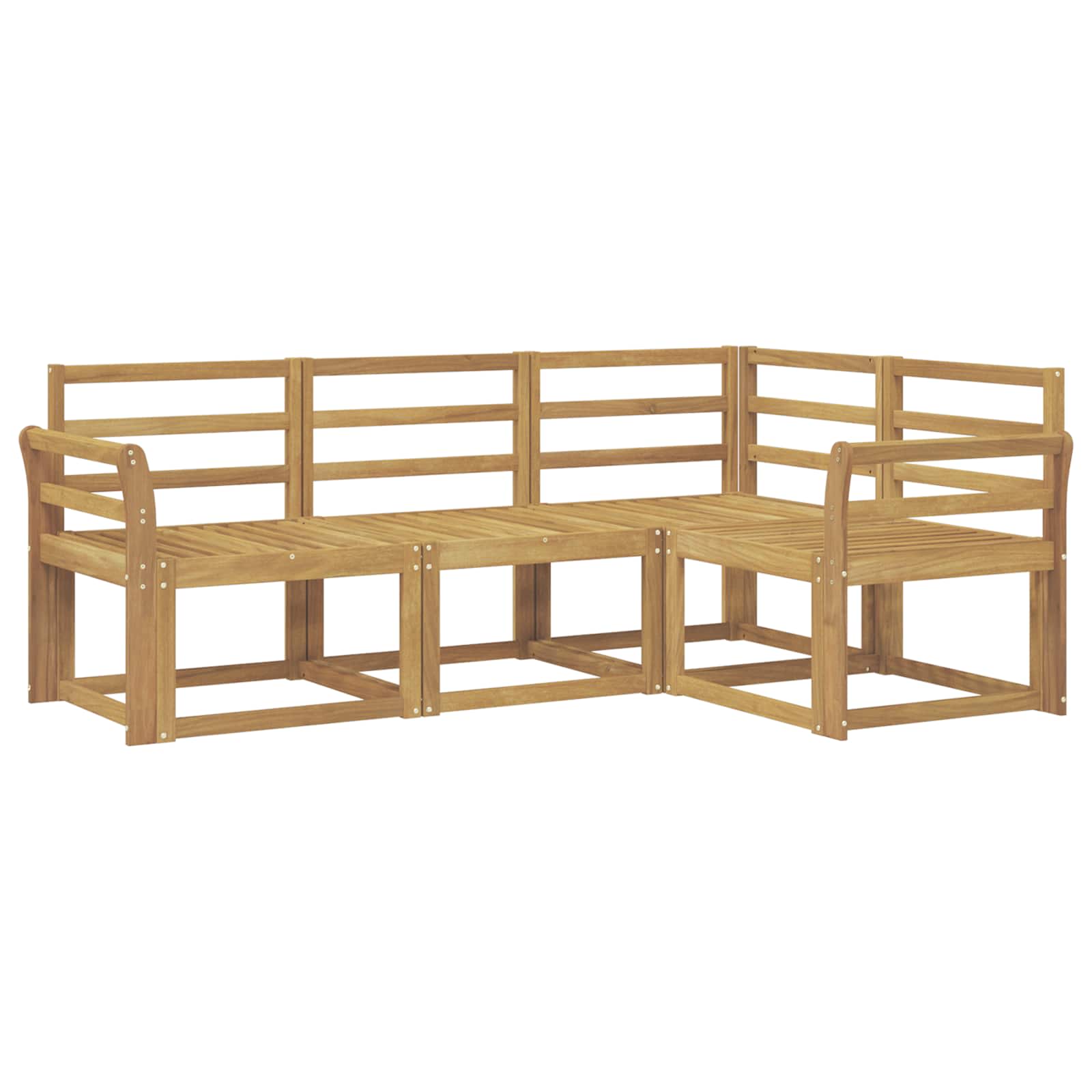 Outdoor-Sofagarnitur 4 pcs Weiß 190 x 130,5 x 73 cm