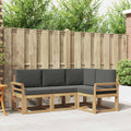 Outdoor-Sofagarnitur mit Kissen 4 pcs Weiß und Anthrazit