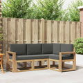 Outdoor-Sofagarnitur mit Kissen 4 pcs Weiß und Anthrazit