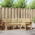 Outdoor-Sofagarnitur 4 pcs Weiß und Beige