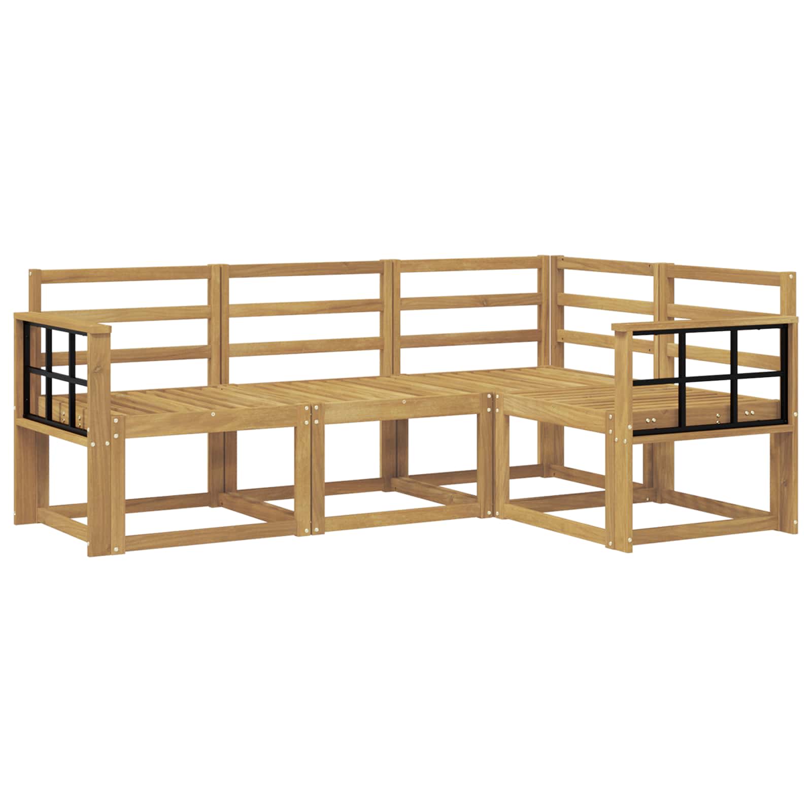 Outdoor-Sofagarnitur 4 pcs Weiß 187,5 x 128,5 x 73 cm