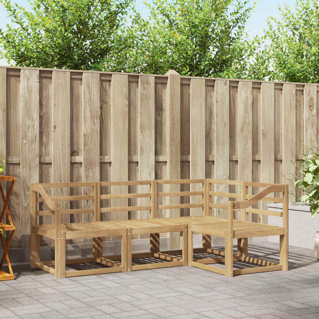 Outdoor-Sofagarnitur 4 pcs Weiß 185,5 x 126,5 x 73 cm