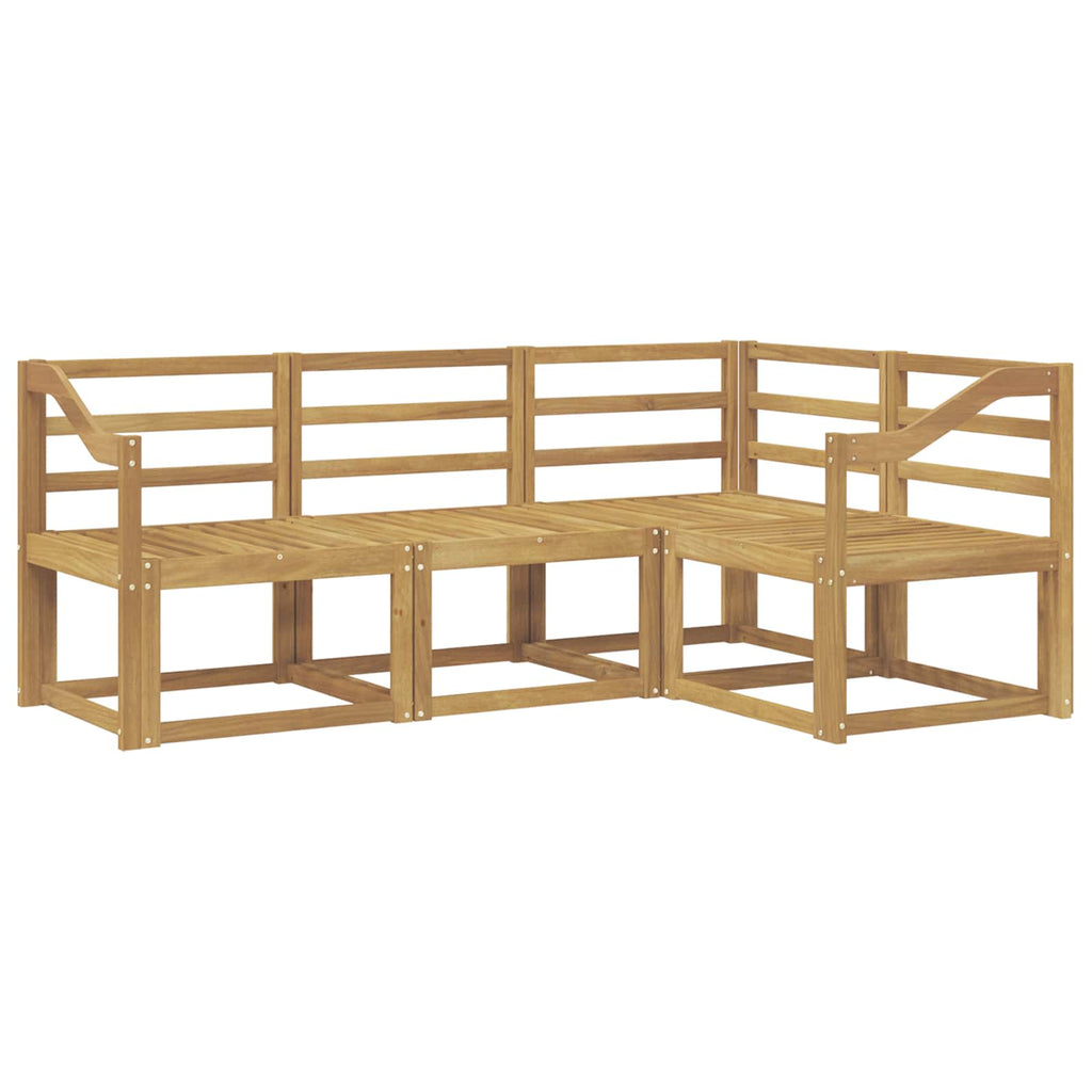 Outdoor-Sofagarnitur 4 pcs Weiß 185,5 x 126,5 x 73 cm