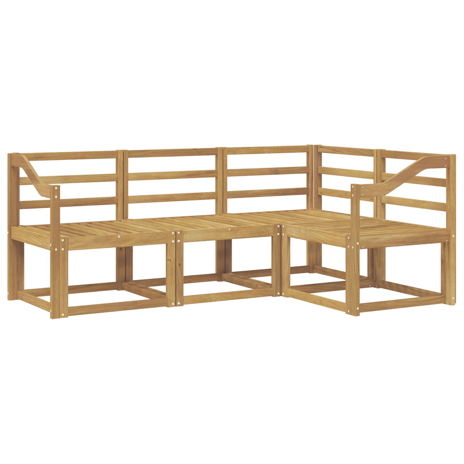 Outdoor-Sofagarnitur 4 pcs Weiß 185,5 x 126,5 x 73 cm
