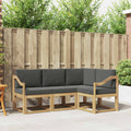 Outdoor-Sofagarnitur mit Kissen 4 pcs Weiß und Anthrazit