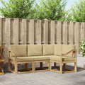 Outdoor-Sofagarnitur mit Kissen 4 pcs Weiß und Beige