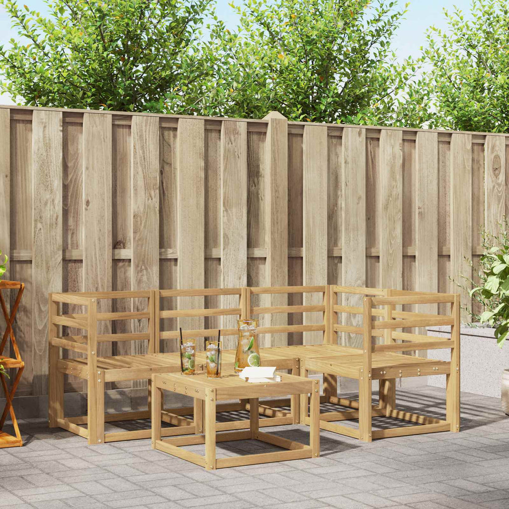 Outdoor-Sofagarnitur 5 pcs Weiß 59 x 59 x 37 cm