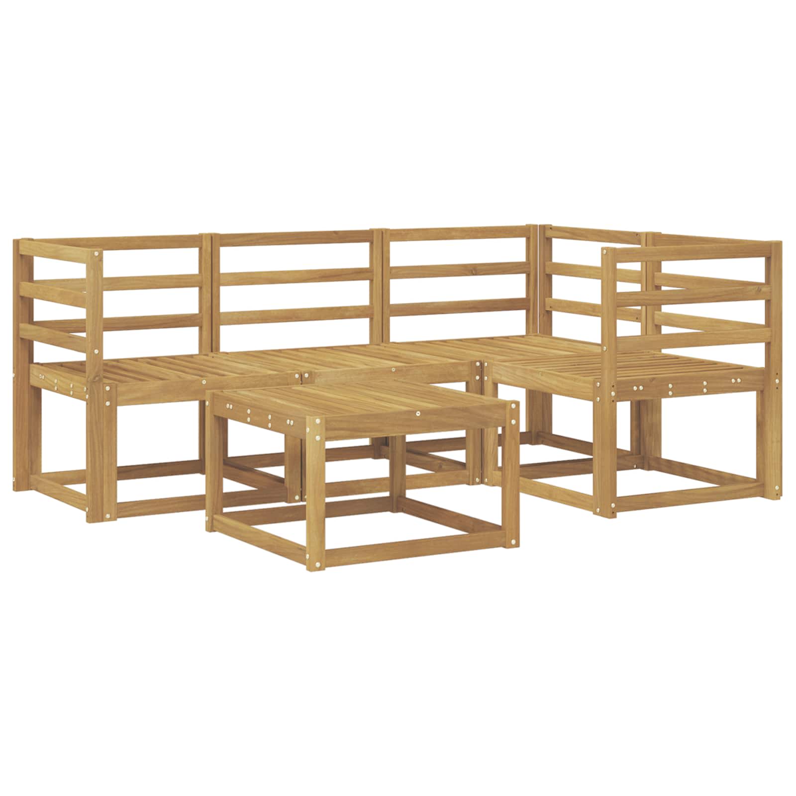 Outdoor-Sofagarnitur 5 pcs Weiß 59 x 59 x 37 cm