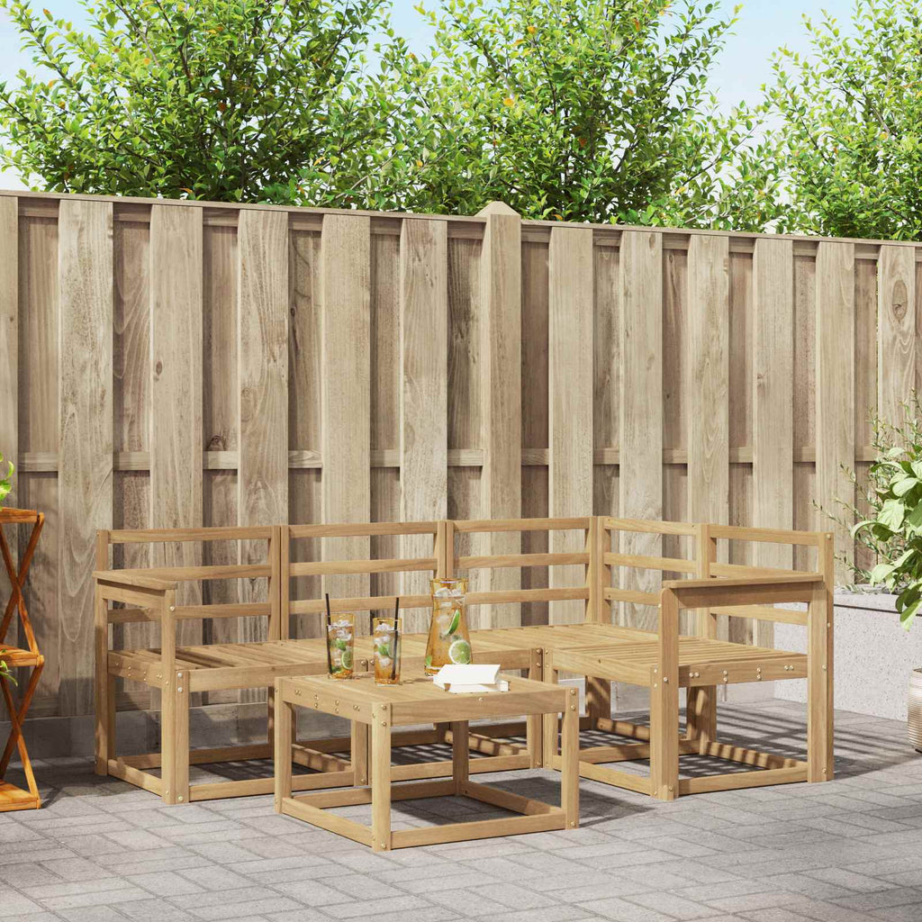 Outdoor-Sofagarnitur 5 pcs Weiß 59 x 59 x 37 cm