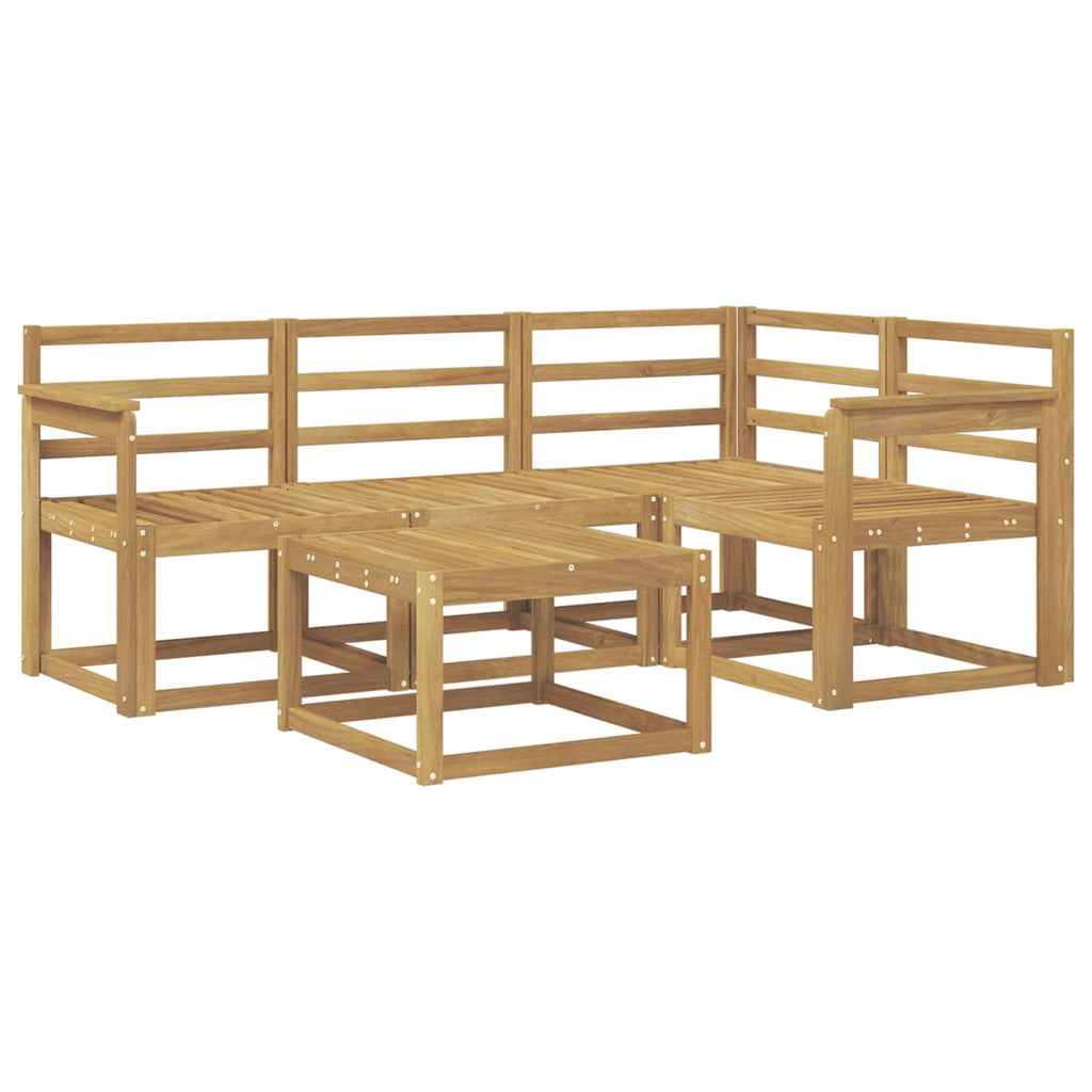 Outdoor-Sofagarnitur 5 pcs Weiß 59 x 59 x 37 cm