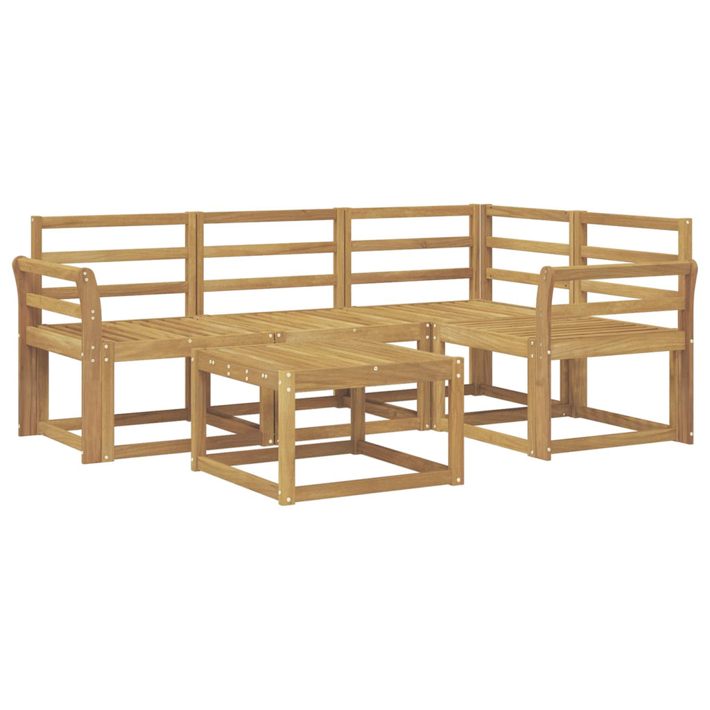 Outdoor-Sofagarnitur 5 pcs Weiß 59 x 59 x 37 cm
