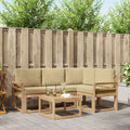 Outdoor-Sofagarnitur mit Kissen 5 pcs Weiß und Beige