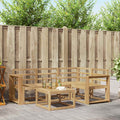 Outdoor-Sofagarnitur 5 pcs Weiß 59 x 59 x 37 cm