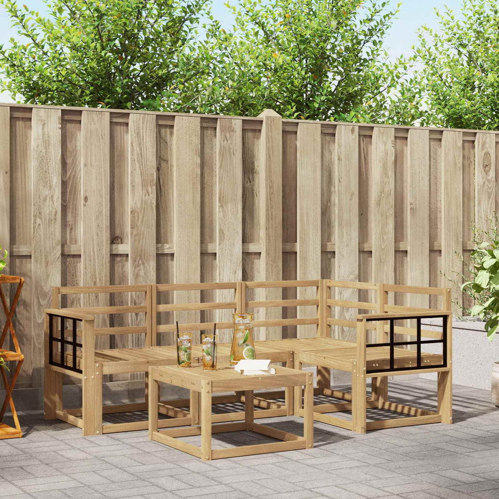Outdoor-Sofagarnitur 5 pcs Weiß 59 x 59 x 37 cm