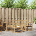 Outdoor-Sofagarnitur 5 pcs Weiß 59 x 59 x 37 cm