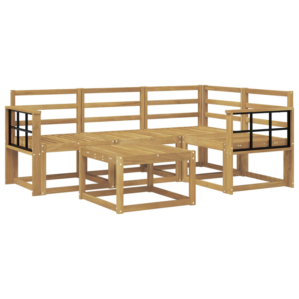 Outdoor-Sofagarnitur 5 pcs Weiß 59 x 59 x 37 cm