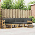 Outdoor-Sofagarnitur mit Kissen 5 pcs Weiß und Anthrazit
