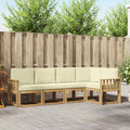Outdoor-Sofagarnitur mit Kissen 5 pcs Weiß und Creme