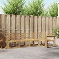 Outdoor-Sofagarnitur 5 pcs Weiß Massivholz Akazie