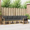Outdoor-Sofagarnitur mit Kissen 5 pcs Weiß und Anthrazit