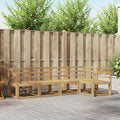 Outdoor-Sofagarnitur 5 pcs Weiß Massivholz Akazie