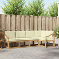 Outdoor-Sofagarnitur mit Kissen 5 pcs Weiß und Creme