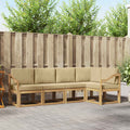 Outdoor-Sofagarnitur mit Kissen 5 pcs Weiß und Beige