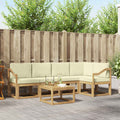 Outdoor-Sofagarnitur 6 pcs Weiß und Creme Massivholz Akazie